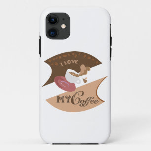I Love My Coffee Retro Java iPhone 11 Case