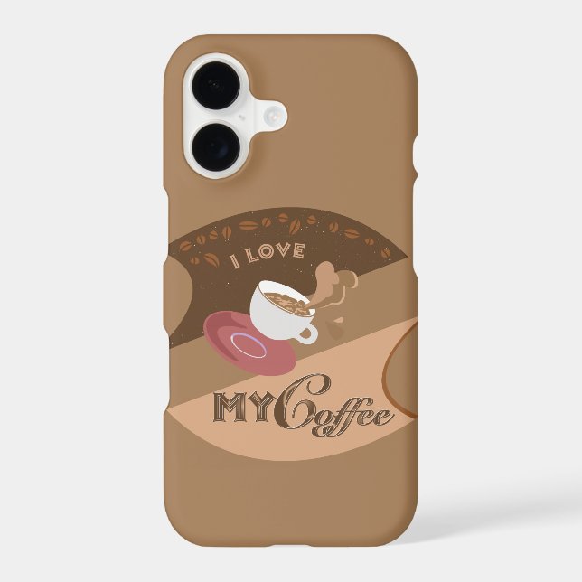 I Love My Coffee Retro Java iPhone Case (Back)