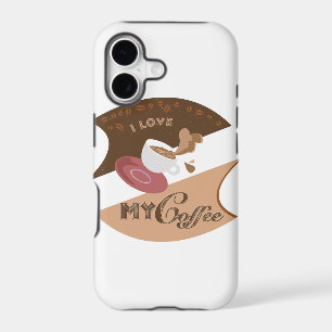 I Love My Coffee Retro Java iPhone 17 Case
