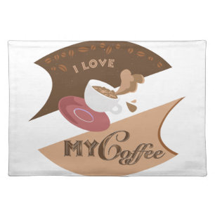 I Love My Coffee Retro Java Placemat
