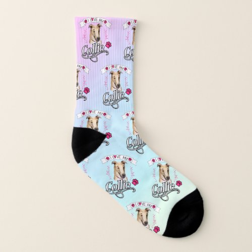 I Love my Collie Smooth Coat Collie Puppy    Socks