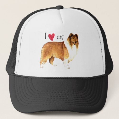 I Love my Collie Trucker Hat