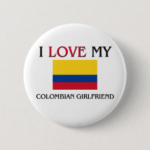 I Love My Colombian Girlfriend Pinback Button