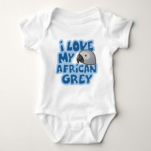 I Love My Congo African Grey Baby Creeper
