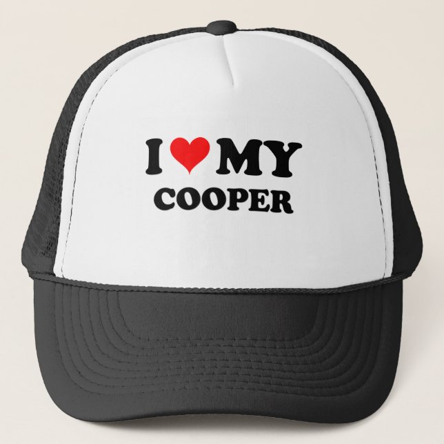 I Love My Cooper Trucker Hat (Front)