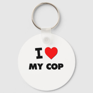 I love My Cop Keychain