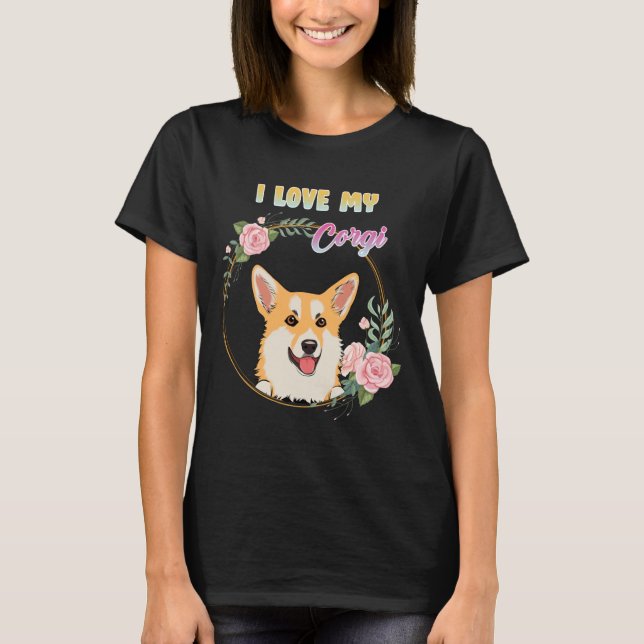 I Love My Corgi Active T-Shirt (Front)