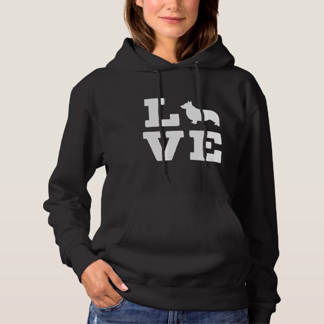 I Love My Corgi Animal Dog Hoodie (Front)