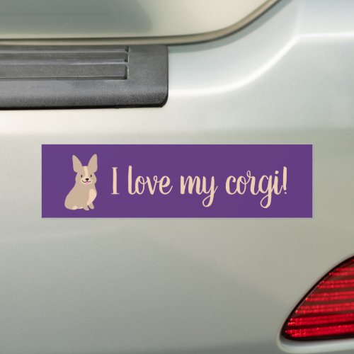 I Love My Corgi  Bumper Sticker
