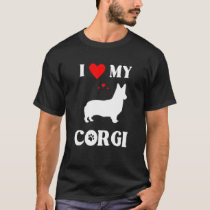 I Love My Corgi Cute Dog Design T-Shirt