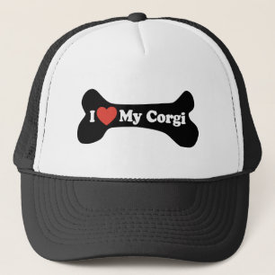 I Love My Corgi - Dog Bone Trucker Hat