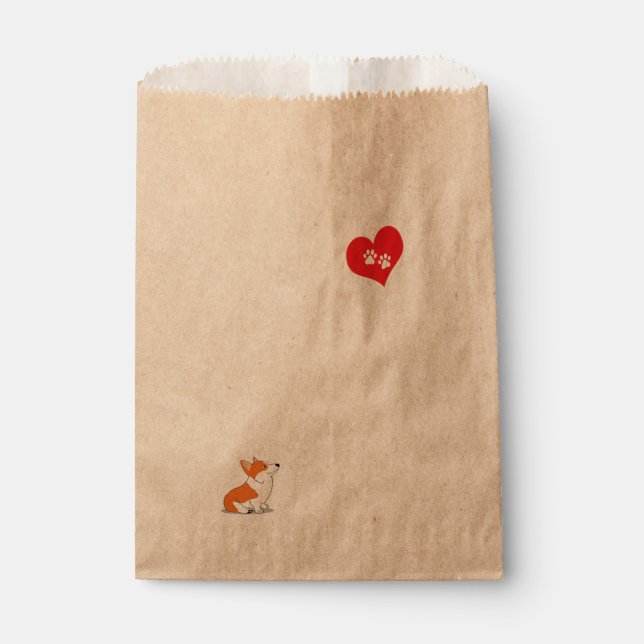I love my corgi favor bag (Front)