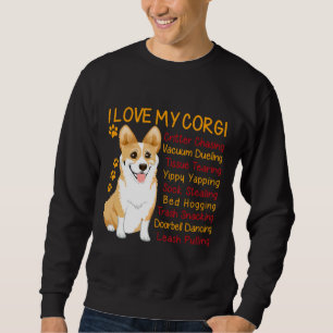 I Love My Corgi Funny Corgis Dog Mom Dad Pet Sweatshirt