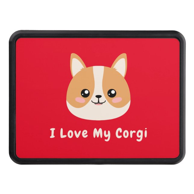 I love My Corgi Hitch Cover (Front)