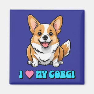 I Love My Corgi Magnet