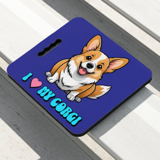 I Love My Corgi Seat Cushion