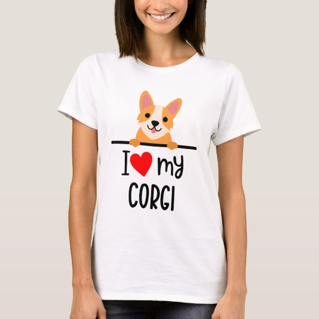 I Love My Corgi T-Shirt (Front)