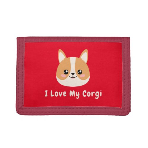 I love My Corgi Trifold Wallet