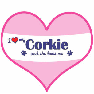 I Love My Corkie (Female Dog) Statuette