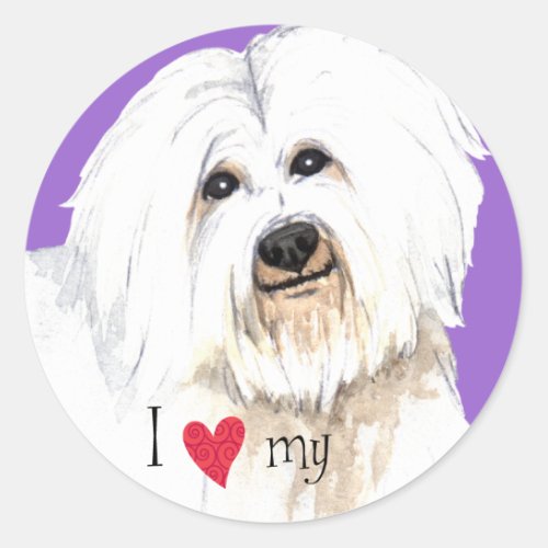 I Love my Coton de Tulear Classic Round Sticker