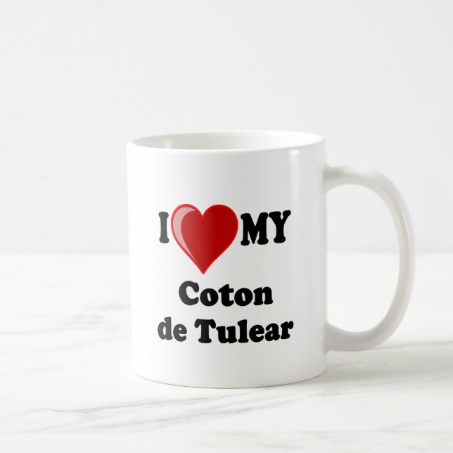 I Love My Coton De Tulear Dog Coffee Mug (Right)