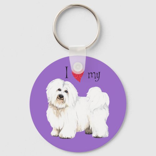 I Love my Coton de Tulear Keychain