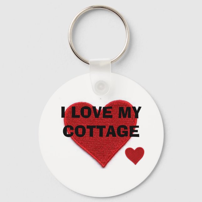 I LOVE MY COTTAGE KEYCHAIN (Front)