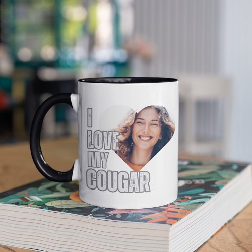 I Love My Cougar Girlfriend Boyfriend Gift  Two_Tone Coffee Mug