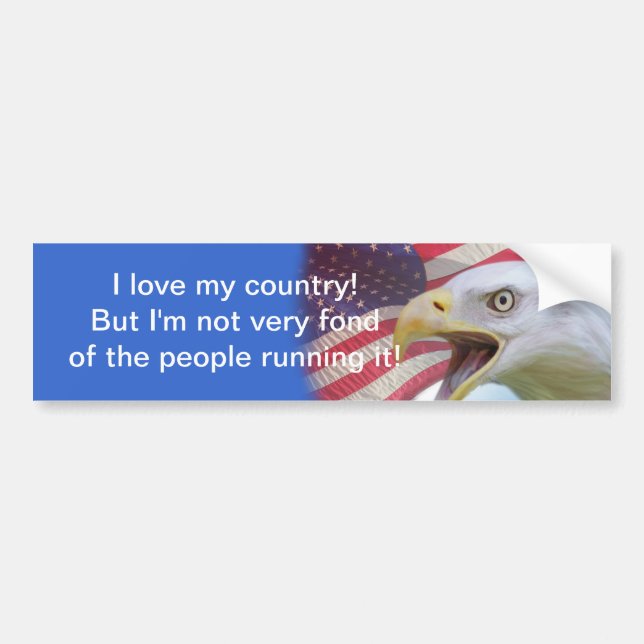 I love my country bumper sticker (Front)