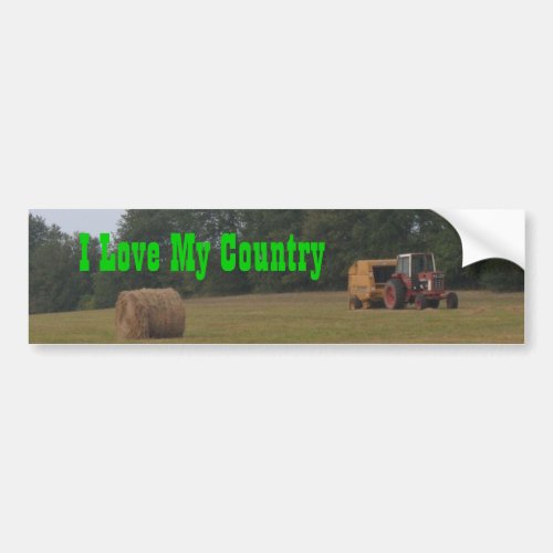 I Love My Country Bumper Sticker