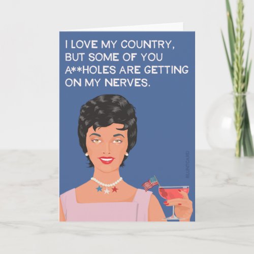 I love my country but card