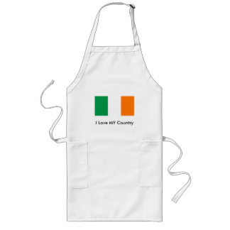 I Love MY Country Ireland Flag The MUSEUM Zazzle Long Apron