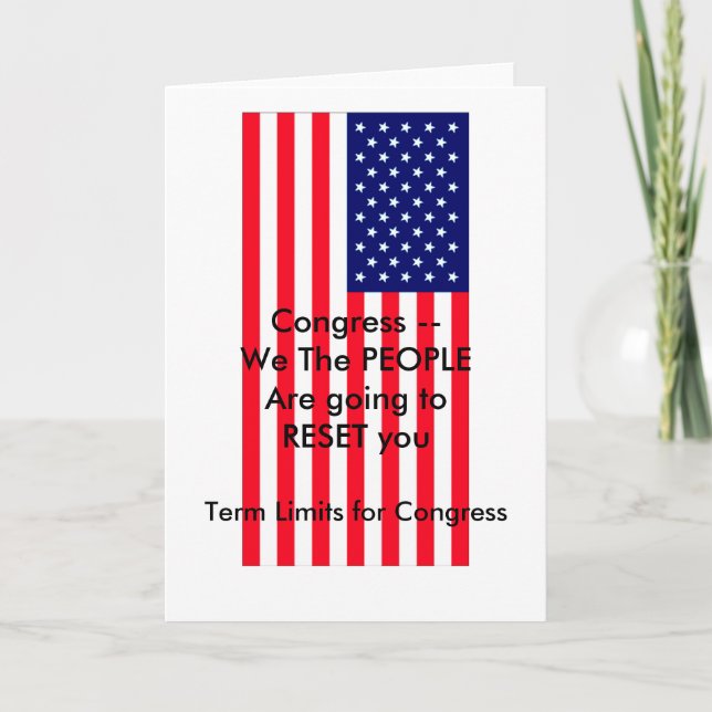 I Love MY Country Term Limits for Congress Card (Front)