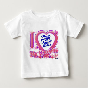 I Love My Cousins pink/purple - photo Baby T-Shirt