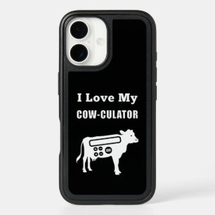 I Love My Cow-culator Funny Math Calculator Pun iPhone 16 Case