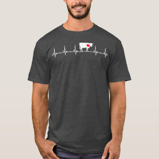 I Love My Cow Valve EKG Heartbeat Heart Patient T-Shirt