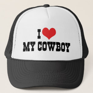 I Love My Cowboy Trucker Hat