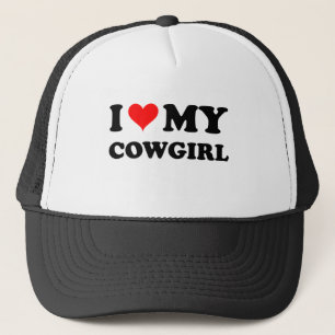 I Love My Cowgirl Trucker Hat