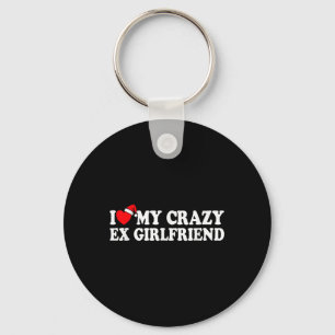 I Love My Crazy Ex Girlfriend Heart Love My Ex Gf Keychain