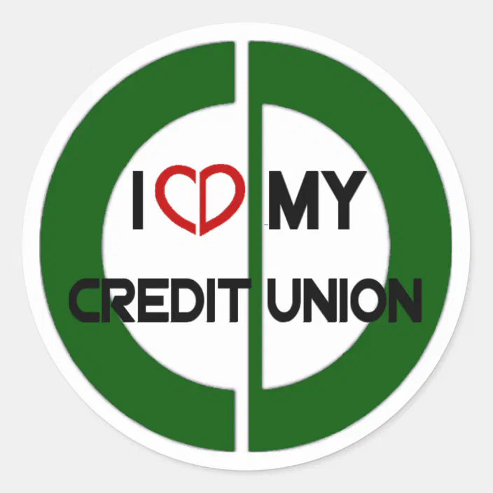 I Love My Credit Union Sticker Zazzle Com