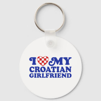 I Love My Croatian Girlfriend Keychain