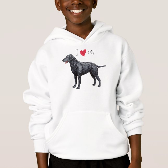 I Love my Curly-Coated Retriever Hoodie (Front)
