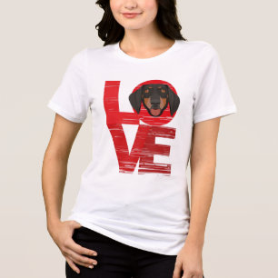 I Love My Cute Dog T-Shirt Tri-Blend Shirt