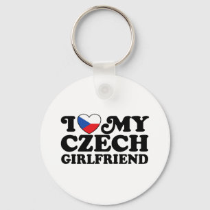 I Love My Czech Girlfriend Keychain