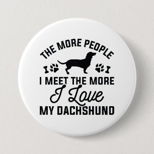 I Love My Dachshund Button