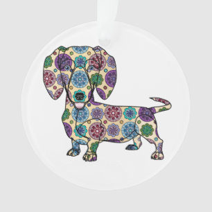 I Love My Dachshund - Circle Ornament
