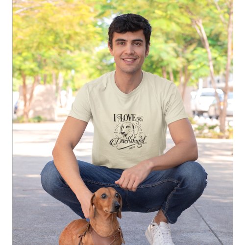 I Love My Dachshund Dog  T_Shirt