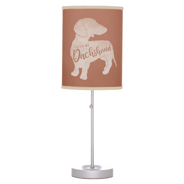 I love my Dachshund Doxie Teckel Wiener Table Lamp (Front)
