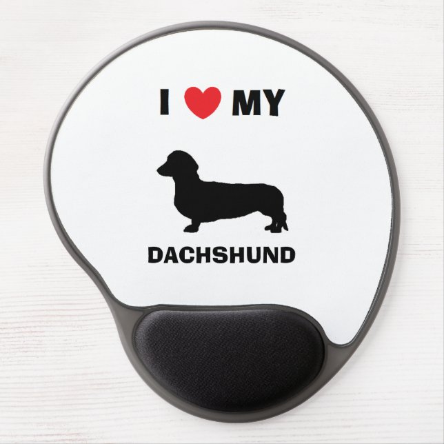 "I Love My Dachshund" Gel Mousepad (Front)