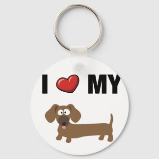 I love my dachshund keychain